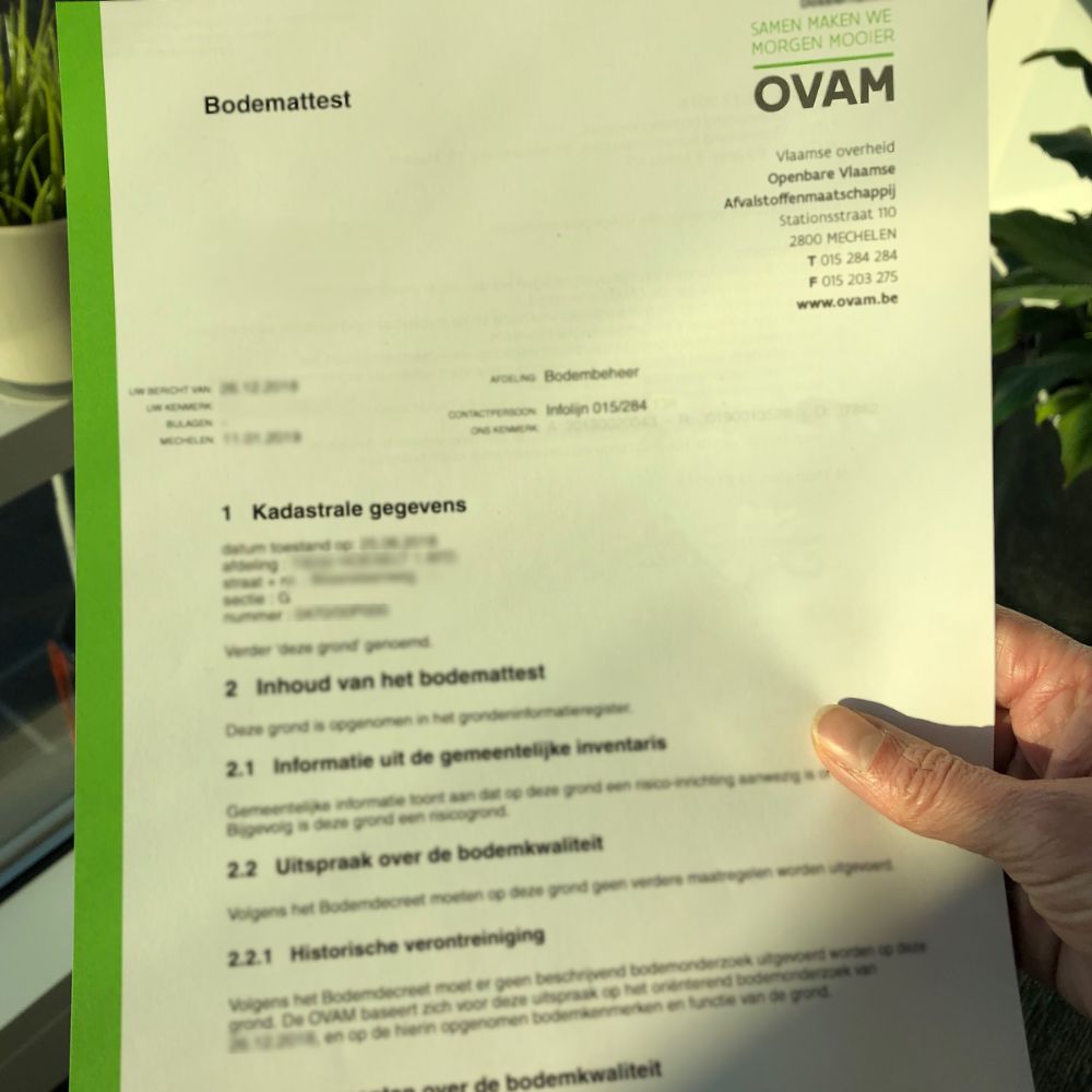 Voorbeeld bodemattest