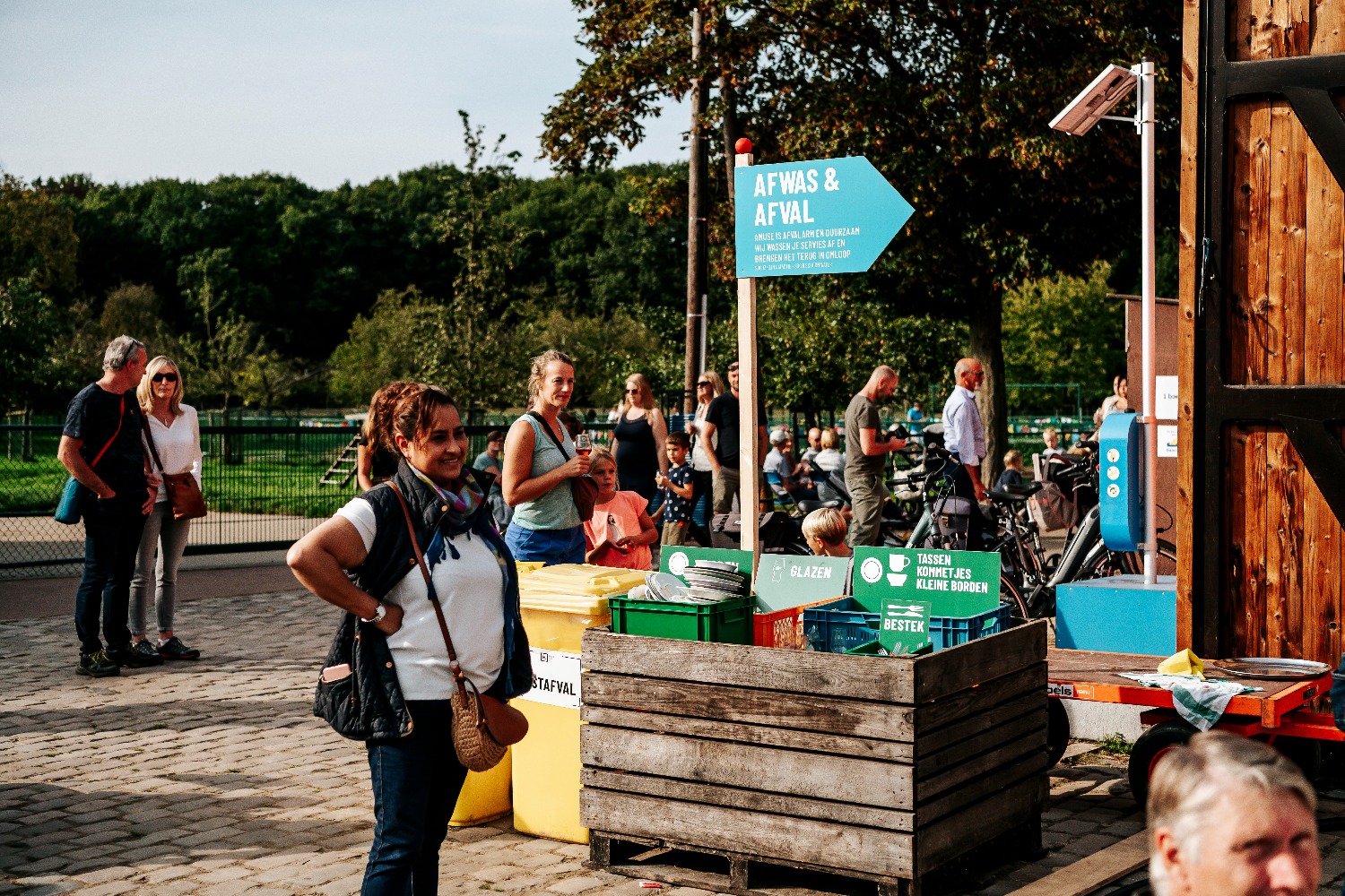 Sfeerbeeld herbruikbaar cateringmateriaal op Amuse Festival Hasselt