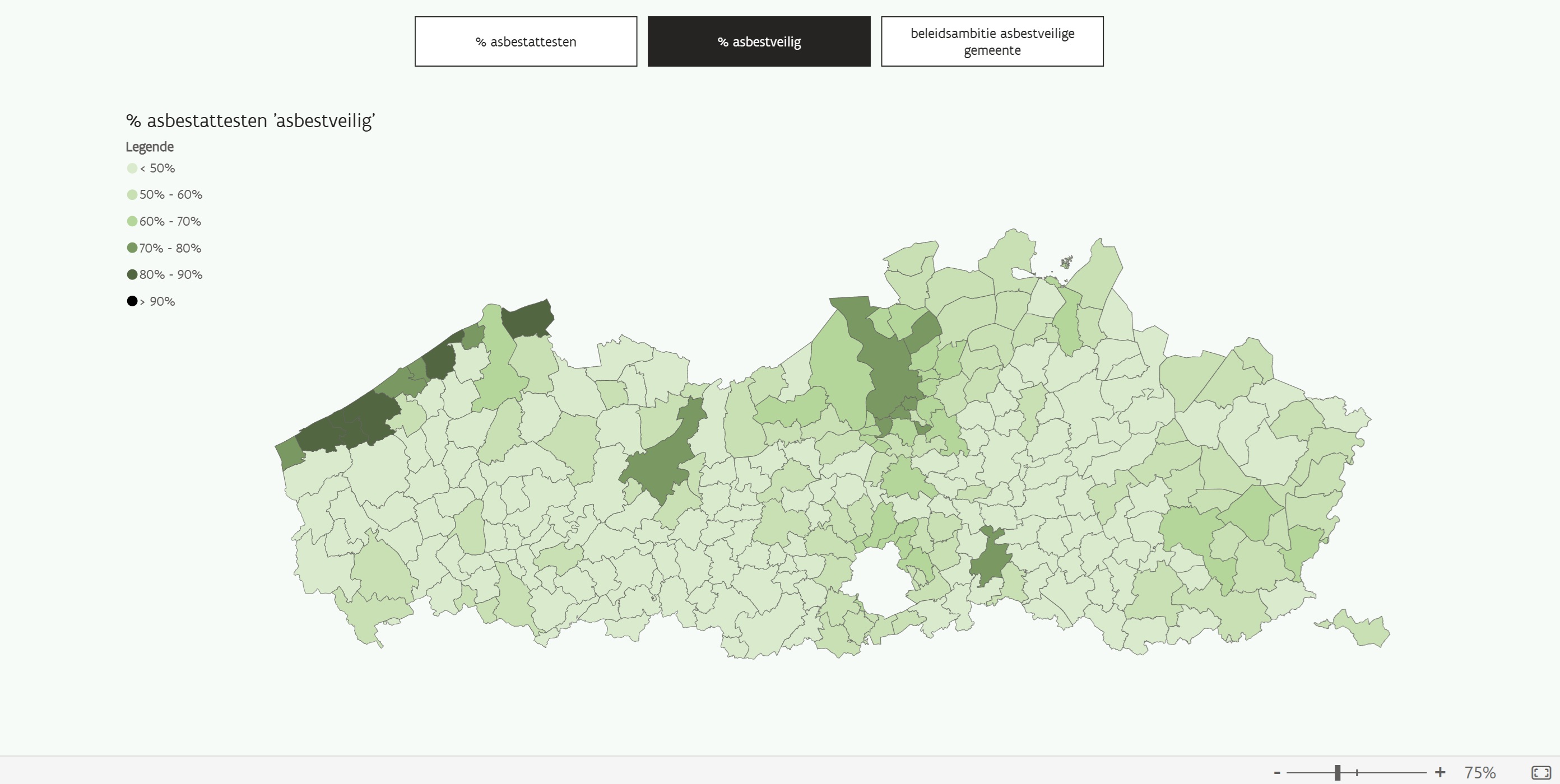 kaart asbestveilige gemeenten