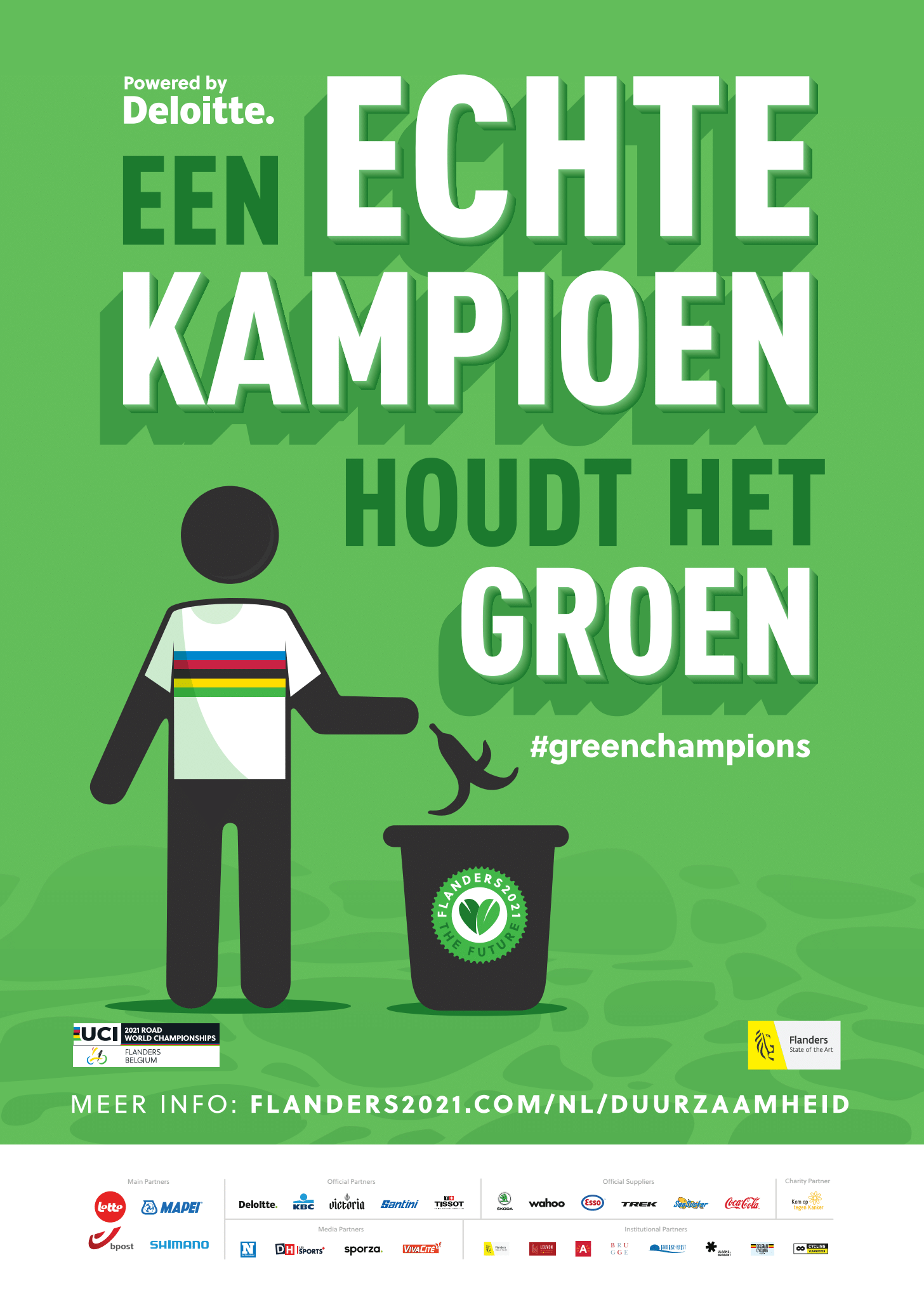Green Champion poster - Een echte (wieler)kampioen houdt het groen