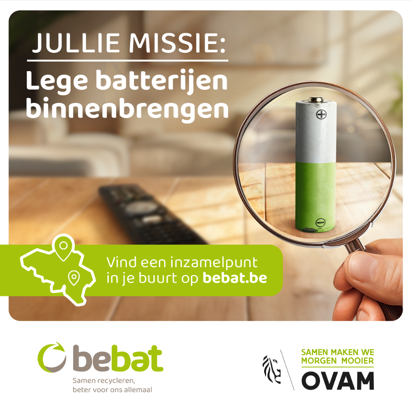 Mission Possible - breng je batterijen binnen in een Bebat inzamelpunt