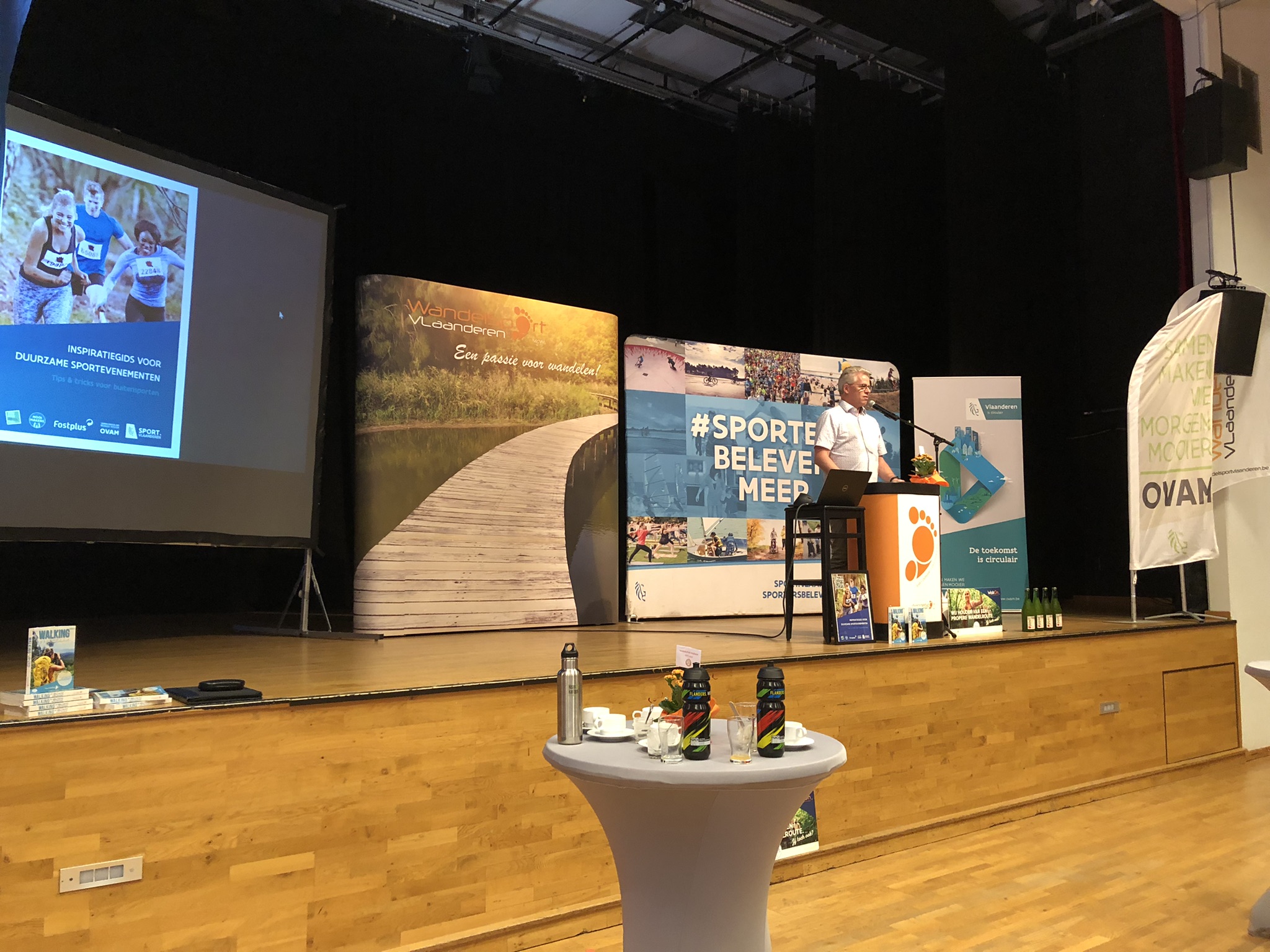 Christof Delatter op lanceringsmoment inspiratiegids duurzame sportevenementen
