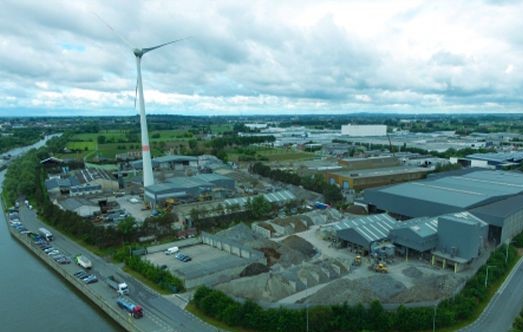 Luchtfoto bedrijventerrein Grensland Menen-Wervik